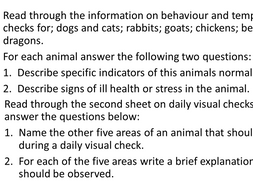 Animal Care - Animal Health - Daily Visual Health Checks