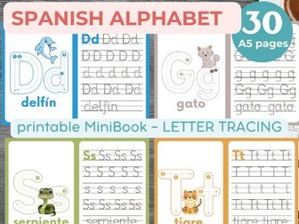 SPANISH ALPHABET tracing letters | Learn to write Spanish letters | Writing practice Tracing Font |