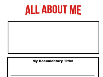 All About Me Display Work (Netflix inspired) Back to school work