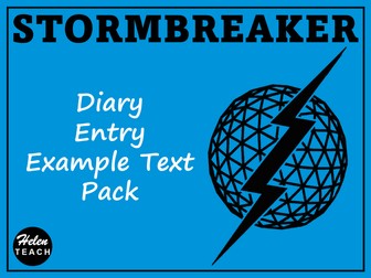Stormbreaker: Example Diary Text Pack With Feature Find & Templates