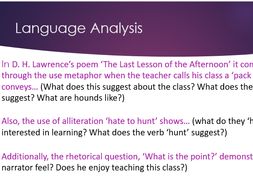 Last Lesson of the Afternoon - D H Lawrence | Teaching Resources