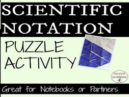 Scientific Notation Puzzle Activity