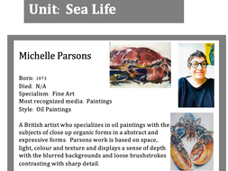 GCSE Art - Sea Life Artists Knowledge Organiser | Teaching Resources