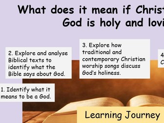 What does it mean if Christians believe god is holy and loving?