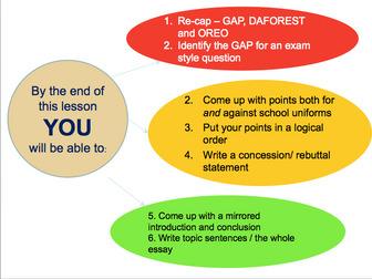 Writing to Argue / Writing an Essay - P2Q5 whole lesson