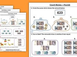 Year 2 Count Money Pounds Autumn Block 3 Maths Homework Extension