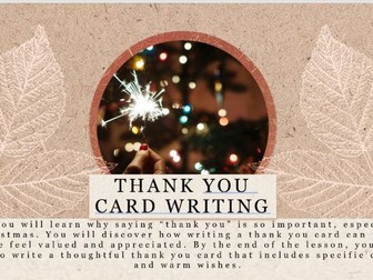 Thank You Card Writing – A Festive English Activity